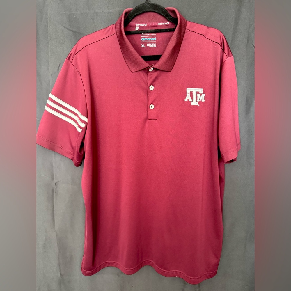 Adidas Texas A&M Aggies Climacool Polo in Maroon - Men’s Size XL